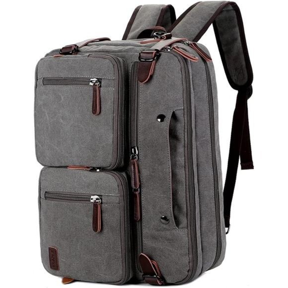 Convertible Briefcase Backpack 17 Inch Laptop Bag Case Business